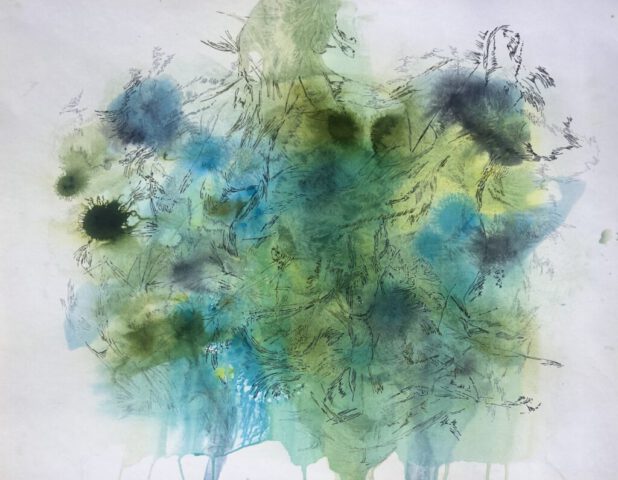 frozen faper - wind 50x60cm/ Tuschezeichnung, gefrorene Strukturen, Zeichnung, 50x60cm, 2026 tuschezeichnung