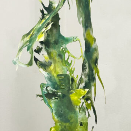 ALGIG 90x20x20, rotierender Papierschnitt/Installation, Tuschezeichnung/2025 Papierschnitt