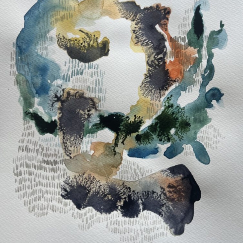 GEDANKENGEWÄCHS.10 Tuschezeichnung/ 30x40cm 2026 tuschezeichnung